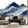Fototapeta: Watercolor mountain background. luxurious mountainous terrain