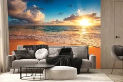 Fototapeta: Wchód słońca na pięknej plaży