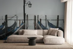 Fototapeta: Wenecje gondole spowite gęstą mgłą