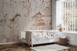 Fototapeta: Wesołe miasteczko bajkowy wzór akwarela ilustracja