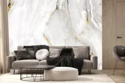 Fototapeta: White statuario marble texture background, thassos quartzite,