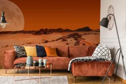 Fototapeta: Widok księżyca z marsa