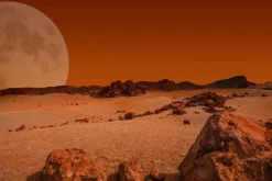 Fototapeta: Widok księżyca z marsa