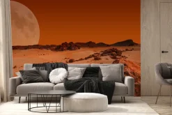 Fototapeta: Widok księżyca z marsa