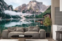 Fototapeta: Widok na włoskie jezioro braies