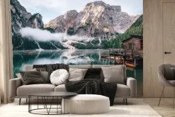 Fototapeta: Widok na włoskie jezioro braies