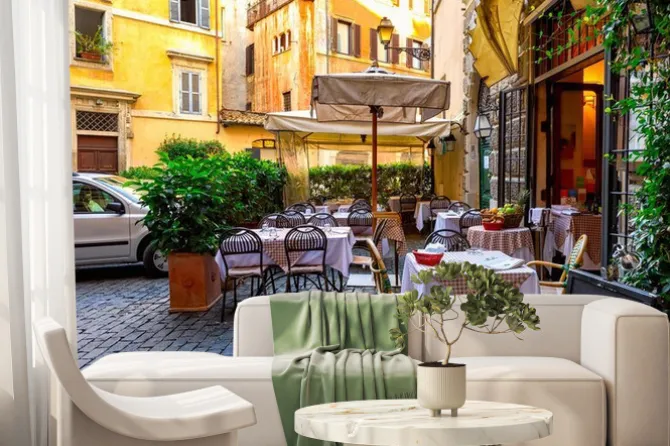 Fototapeta: Widok starego kameralnej ulicy w rzymie