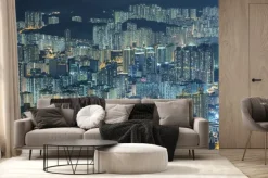 Fototapeta: Widok z lotu ptaka miasta hongkong