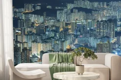 Fototapeta: Widok z lotu ptaka miasta hongkong