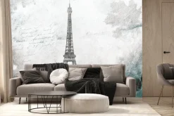 Fototapeta: Wieża eiffla na abstrakcyjnej teksturze betonu
