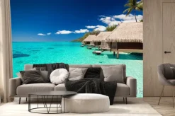 Fototapeta: Wille na tropikalnej plaży z kroków do wody