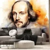 Fototapeta: William shakespeare watercolour painting of the famous english