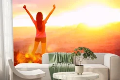 Fototapeta: Wolność i przygoda - kobieta szczęśliwa, grand canyon