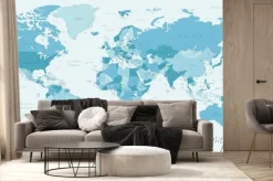 Fototapeta: World map. highly detailed map of the world with detailed borders