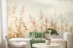 Fototapeta: Wschód słońca nad łąką i naturalnym pejzażem