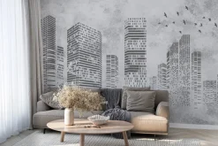 Fototapeta: Wysokie biurowce na betonowym tle