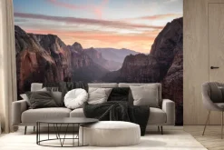 Fototapeta: Wysokie klify na tle zachodu słońca