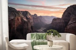 Fototapeta: Wysokie klify na tle zachodu słońca