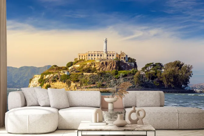 Fototapeta: Wyspa w san francisco z zamkiem