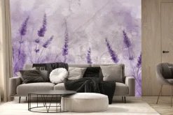 Fototapeta: Wzór akwarelowy przedstawiający pole lawendy