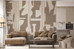 Fototapeta: Wzór geometryczny w stylu skandynawskim z delikatną teksturą