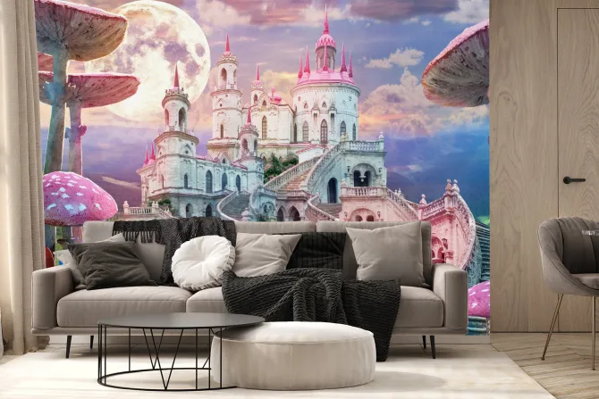Fototapeta: Zamek księżniczki w bajkowej krainie