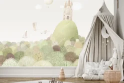 Fototapeta: Zamek na wzgórzu bajkowy krajobraz