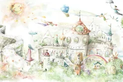 Fototapeta: Zamek w bajkowym miasteczku