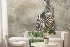 Fototapeta: Zebra w roślinnej scenerii