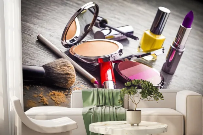 Fototapeta: Zestaw kosmetyków do makijażu