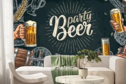 Fototapeta: Zestaw piwa z kranu, klasy, puszki, butelki i zbiorniki z fabryki