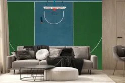 Fototapeta: Zielone boisko do koszykówki