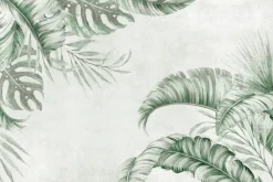 Fototapeta: Zielone liście palm i monstery