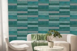 Fototapeta: Zielone płytki w kształcie prostokąta