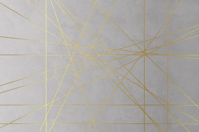 Fototapeta: Złotawe linie na imitacji betonu nowoczesna kompozycja