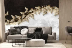 Fototapeta: Złote motyle 3d