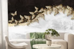 Fototapeta: Złote motyle 3d