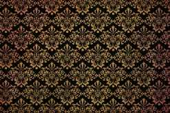 Fototapeta: Złoty ornamentowy wzór w brązowej scenerii