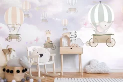 Fototapeta: Zwierzęta w pojazdach na niebie