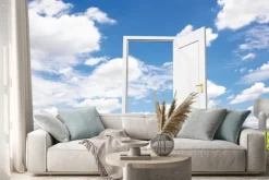 Naklejka: 草原 と ド ア