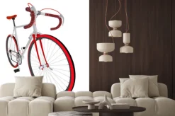 Naklejka: Велосипед на белом фоне