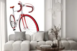 Naklejka: Велосипед на белом фоне