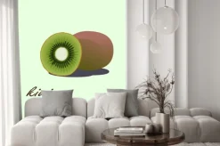 Naklejka: Киви на голубом фоне