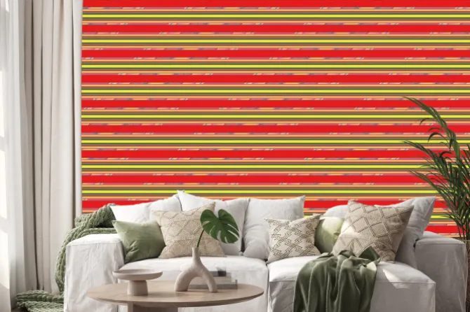 Naklejka: Абстрактный разноцветный фон с полосами.