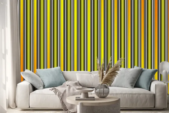 Naklejka: Абстрактный желтый фон с полосами.