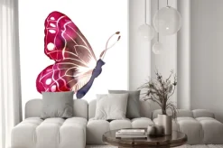 Naklejka: 바틱 염색 기법 으로 그려진 나비