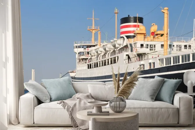 Naklejka: 横 浜 港 の 氷川 丸