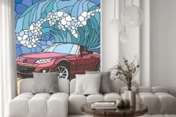 Naklejka: Автомобиль на берегу моря (samochód na plaży)