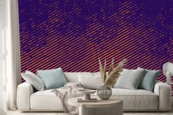 Naklejka: Abstract duotone background . halftone texture . synthwave gradient