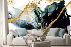 Naklejka: Abstrakcja z imitacją złotego